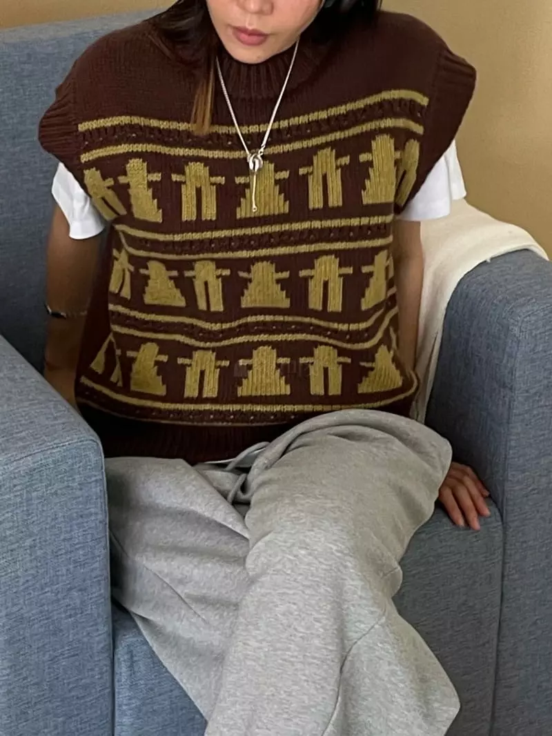 Kare - Korean Women Fashion - #momslook - Cookie Knit Tee - 6