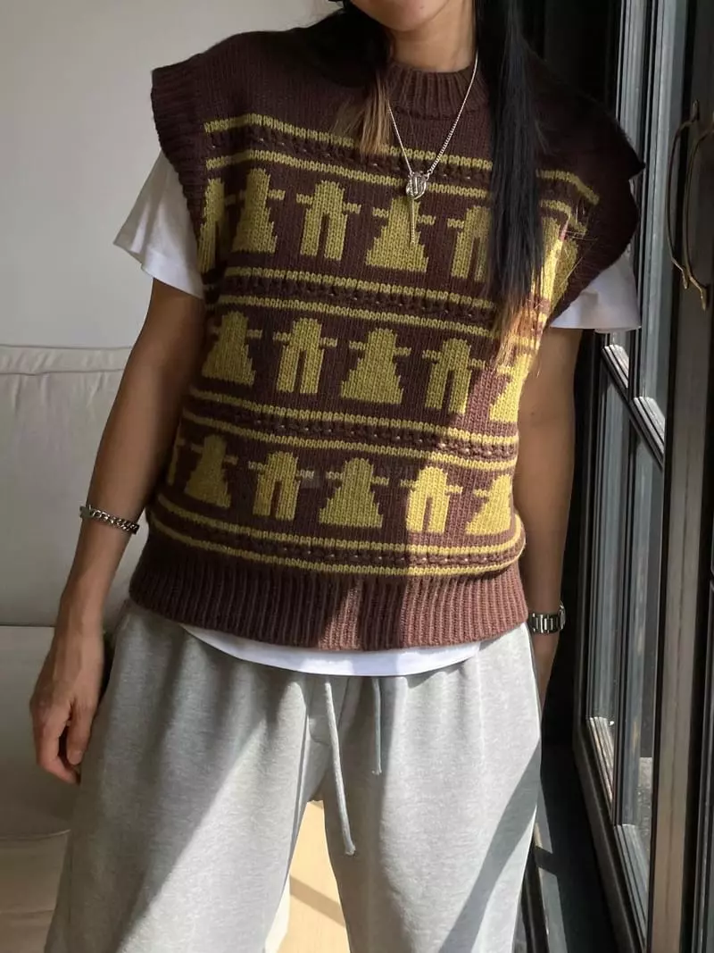 Kare - Korean Women Fashion - #momslook - Cookie Knit Tee - 8