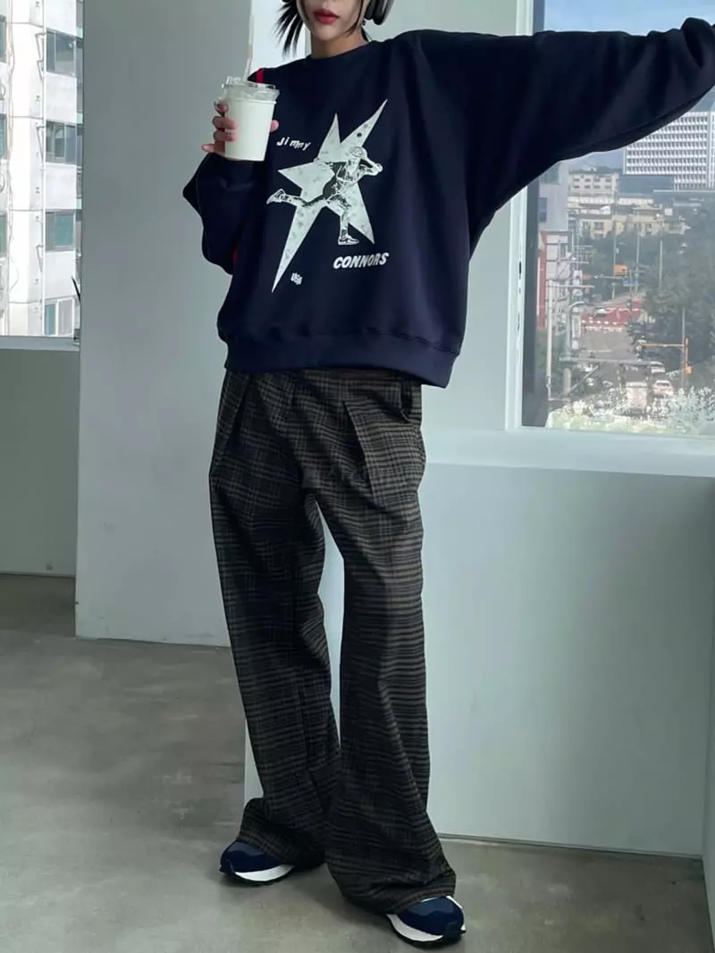Kare - Korean Women Fashion - #momslook - Wrinkle Check Pants - 11