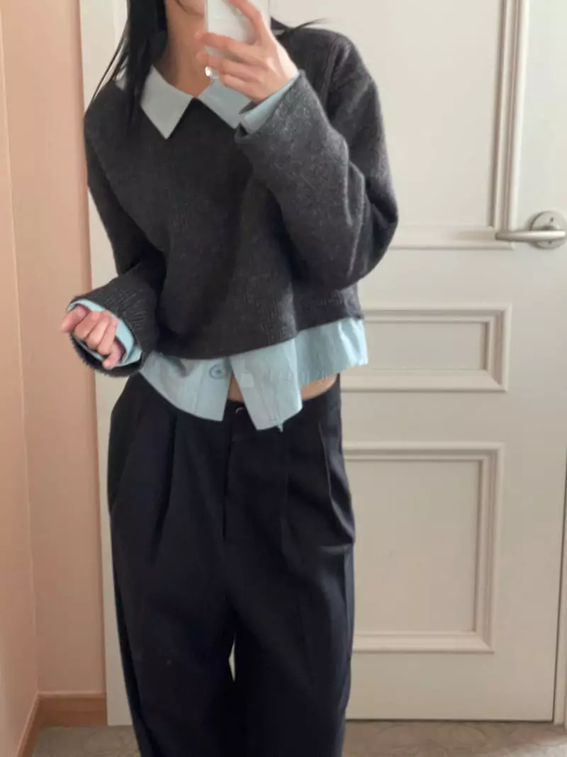 Kare - Korean Women Fashion - #shopsmall - Moa Knit Tee - 6
