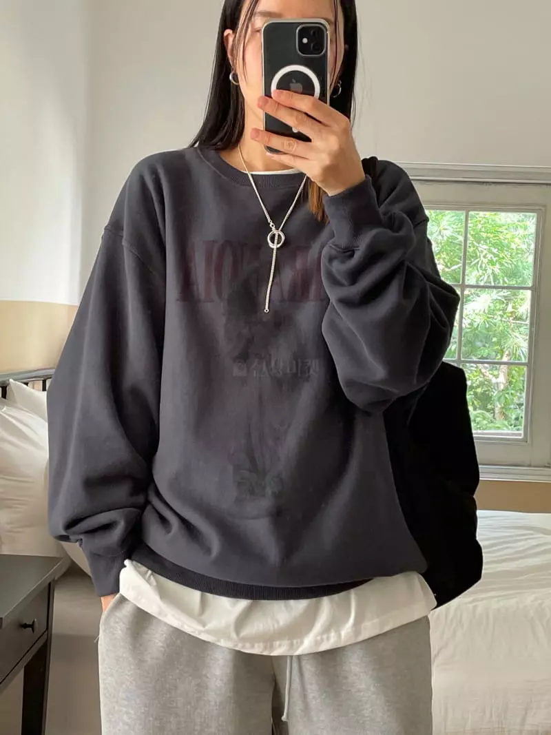 Kare - Korean Women Fashion - #vintagekidsstyle - Edd Sweatshirt - 12