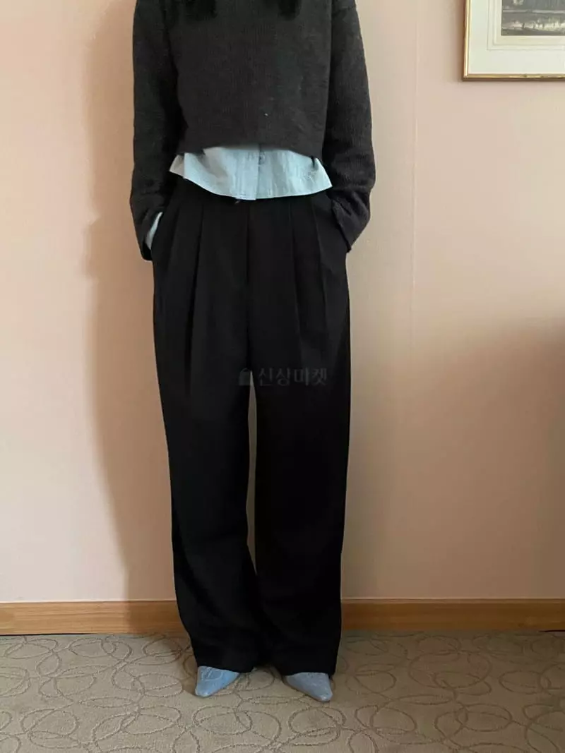 Kare - Korean Women Fashion - #womensfashion - Two Tuck Pants - 6