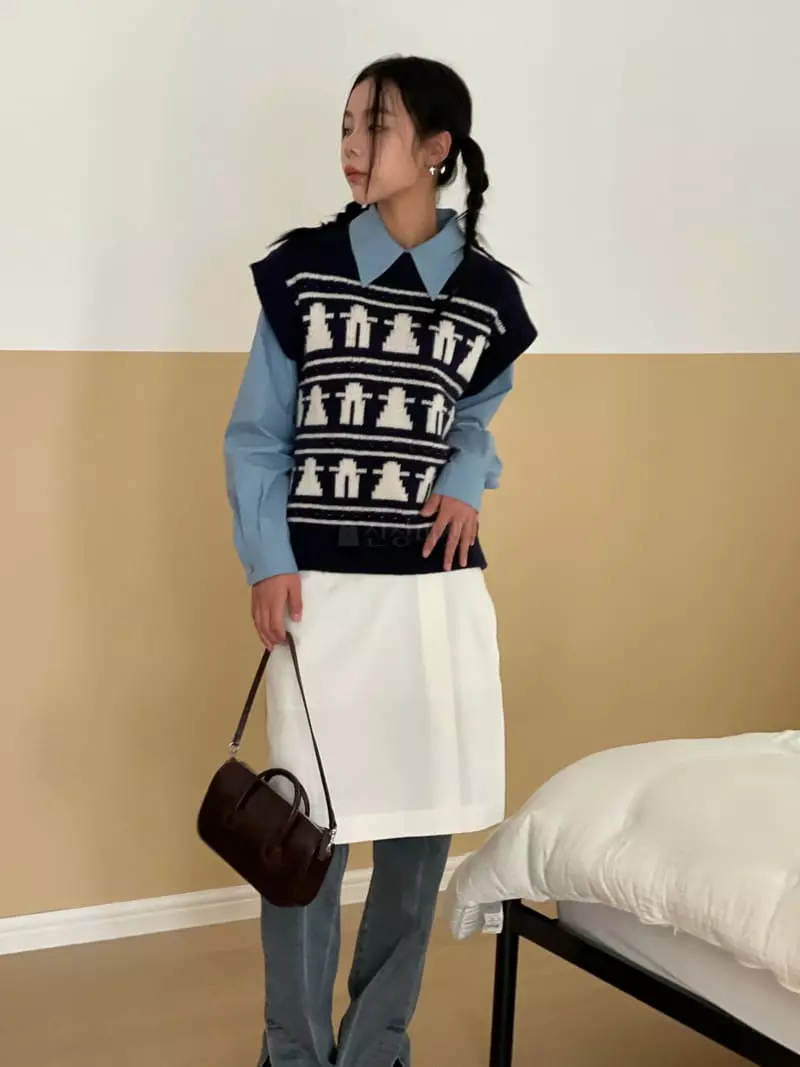 Kare - Korean Women Fashion - #womensfashion - Cookie Knit Tee - 3