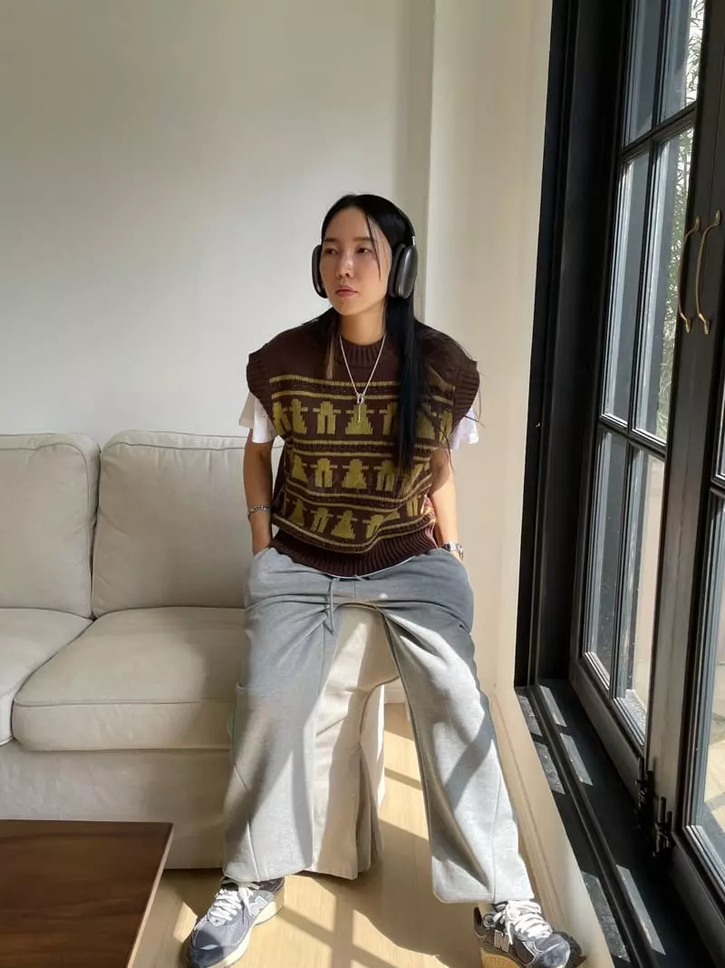 Kare - Korean Women Fashion - #womensfashion - Cookie Knit Tee - 7