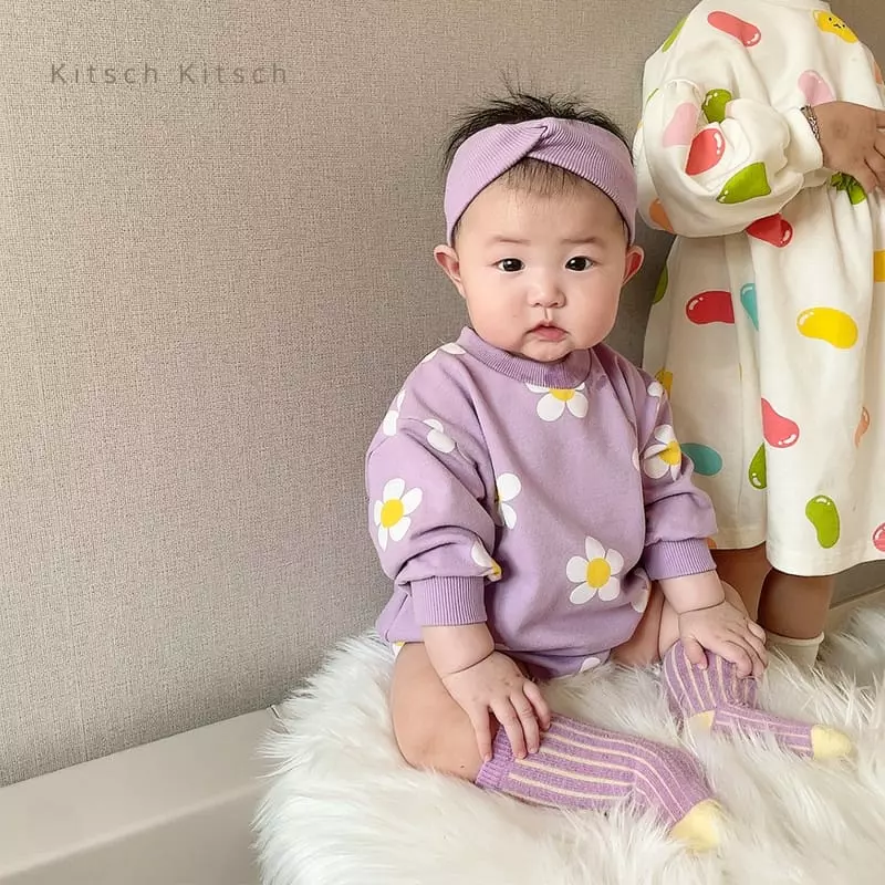 Kitsch Kitsch - Korean Baby Fashion - #babyclothing - Pattern Bodysuit 