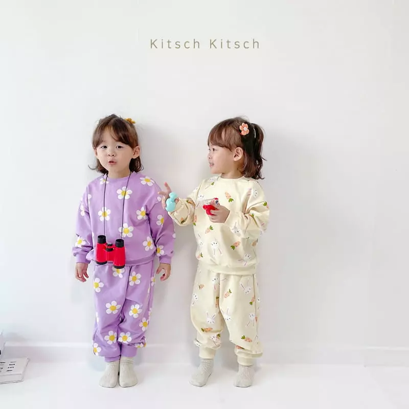 Kitsch Kitsch - Korean Children Fashion - #Kfashion4kids - Pattern Top Bottom Set - 9