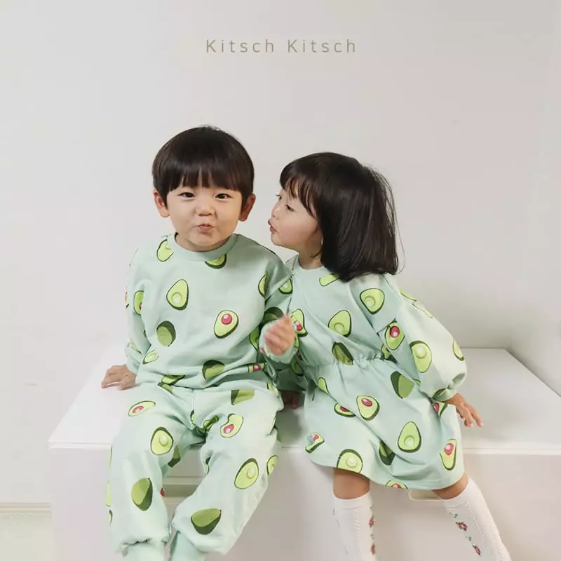 Kitsch Kitsch - Korean Children Fashion - #fashionkids - Pattern Top Bottom Set - 5