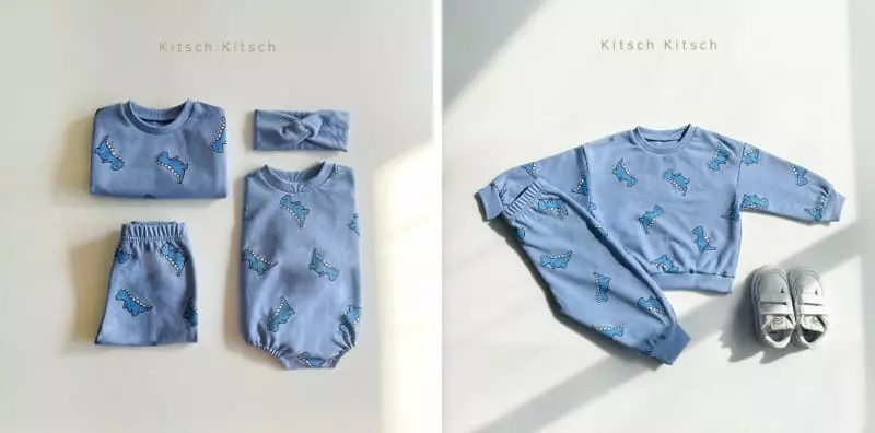 Kitsch Kitsch - Korean Children Fashion - #minifashionista - Pattern Top Bottom Set - 12