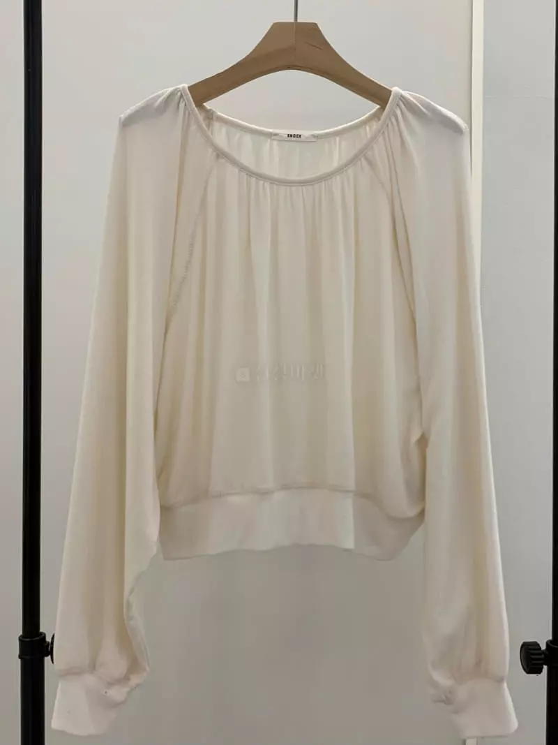 Knock - Korean Women Fashion - #momslook - Lady Shirring Tee - 8