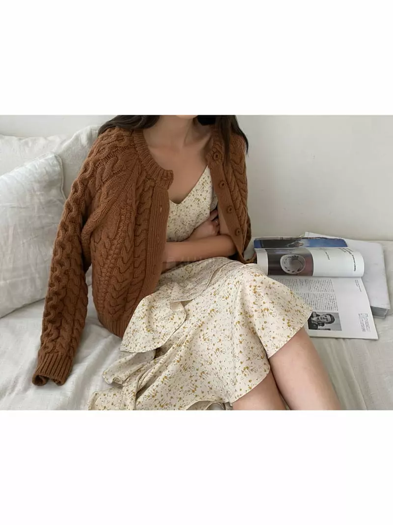 Knock - Korean Women Fashion - #womensfashion - Cable Cardigan - 10
