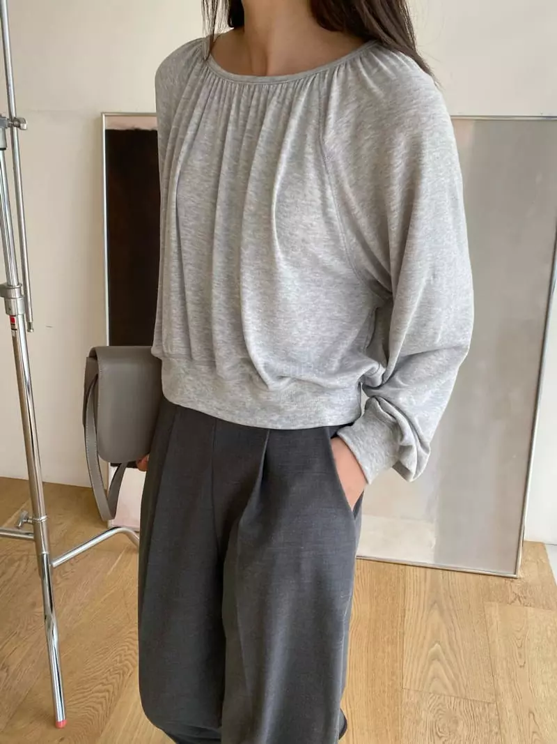 Knock - Korean Women Fashion - #womensfashion - Lady Shirring Tee - 5