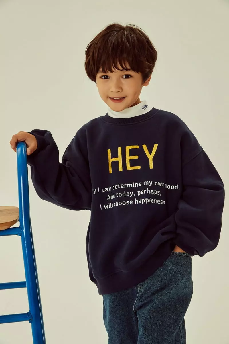 Kokoyarn - Korean Children Fashion - #childrensboutique - Hey Embrodiery Sweatshirt - 2