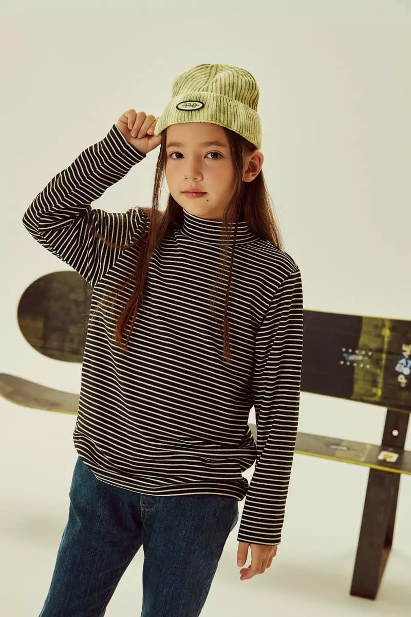 Kokoyarn - Korean Children Fashion - #designkidswear - Stripes Turtleneck Tee - 6