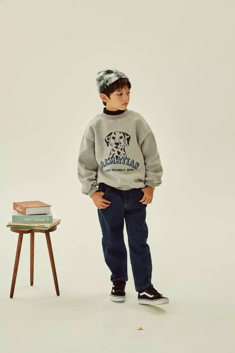 Kokoyarn - Korean Children Fashion - #discoveringself - Fleece Basic Baggy Jeans - 2