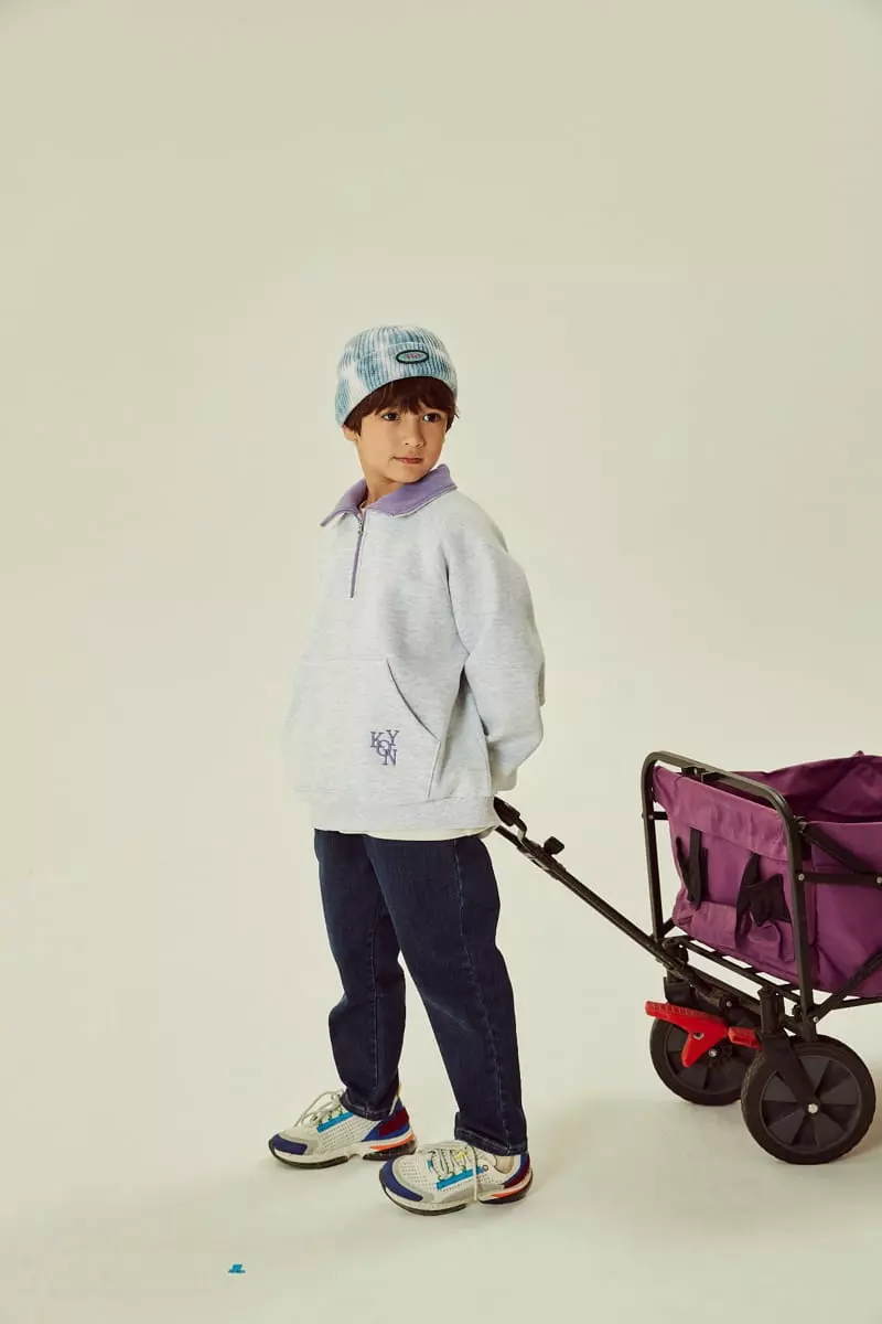 Kokoyarn - Korean Children Fashion - #fashionkids - Fleece Basic Baggy Jeans - 3