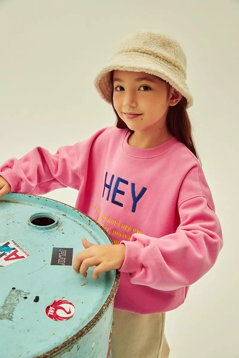 Kokoyarn - Korean Children Fashion - #fashionkids - Hey Embrodiery Sweatshirt - 5