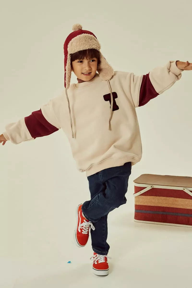 Kokoyarn - Korean Children Fashion - #fashionkids - Fleece Basic Baggy Jeans - 4