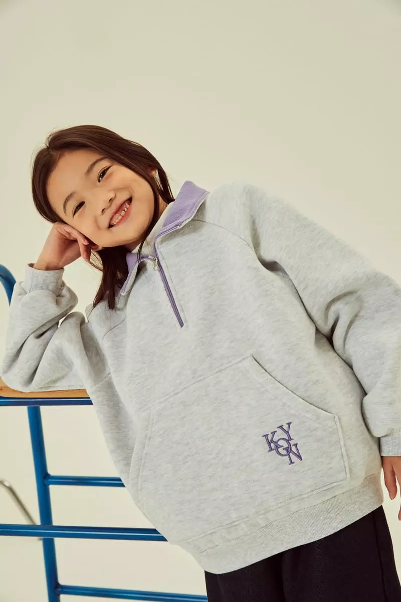 Kokoyarn - Korean Children Fashion - #kidsshorts - Collar Half Zip-up - 4