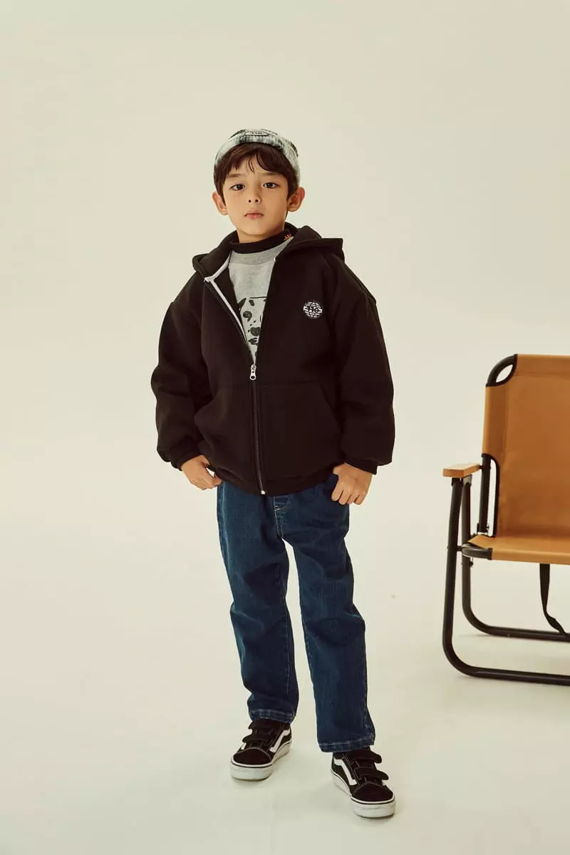 Kokoyarn - Korean Children Fashion - #kidzfashiontrend - Fleece Basic Baggy Jeans - 6