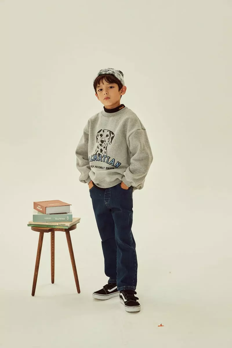 Kokoyarn - Korean Children Fashion - #littlefashionista - Fleece Basic Baggy Jeans - 8