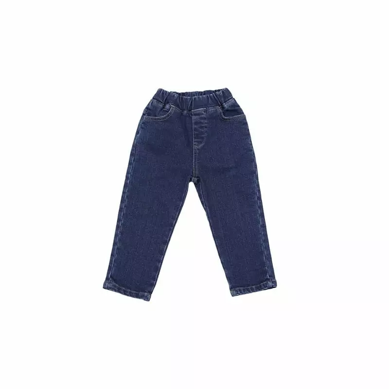 Kokoyarn - Korean Children Fashion - #magicofchildhood - Fleece Basic Baggy Jeans - 9