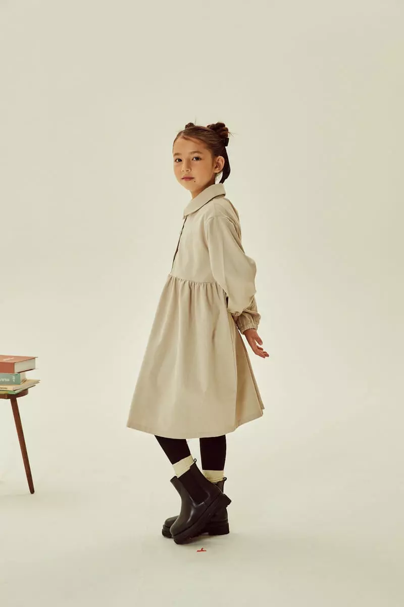 Kokoyarn - Korean Children Fashion - #magicofchildhood - Fleece Collar One-piece - 7