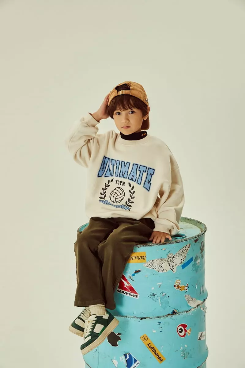 Kokoyarn - Korean Children Fashion - #stylishchildhood - Fleece Cotton Basic Baggy Pants - 3