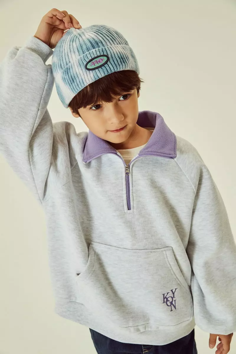 Kokoyarn - Korean Children Fashion - #toddlerclothing - Collar Half Zip-up - 12