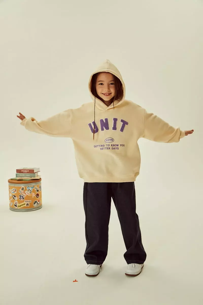 Kokoyarn - Korean Children Fashion - #toddlerclothing - Unit Embroidery Hoody - 8