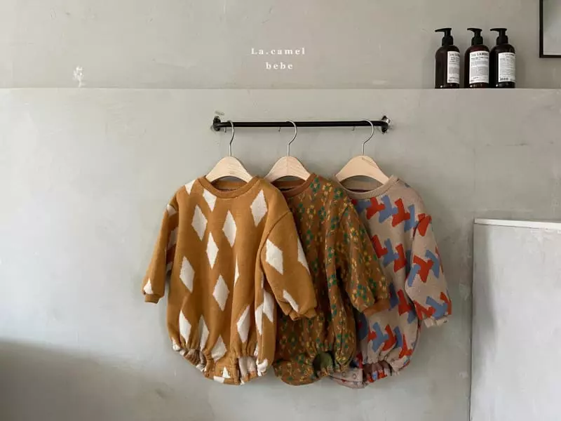 La Camel - Korean Baby Fashion - #babyboutique - Kind Knit Bodysuit - 3