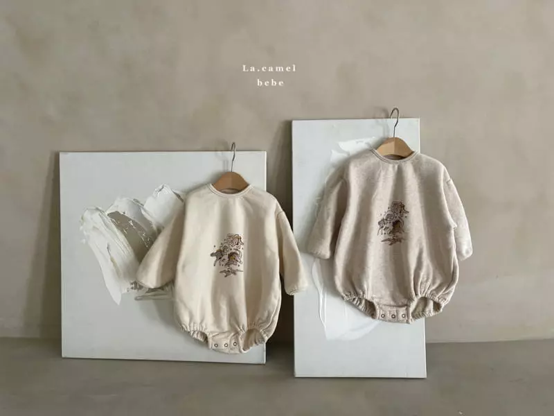 La Camel - Korean Baby Fashion - #babyboutiqueclothing - Dino Fleece Bodysuit - 8