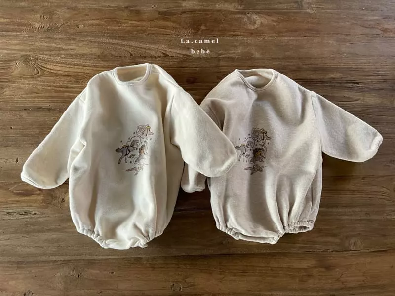 La Camel - Korean Baby Fashion - #onlinebabyshop - Dino Fleece Bodysuit - 5