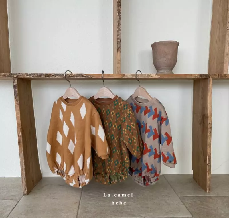 La Camel - Korean Baby Fashion - #smilingbaby - Kind Knit Bodysuit - 2