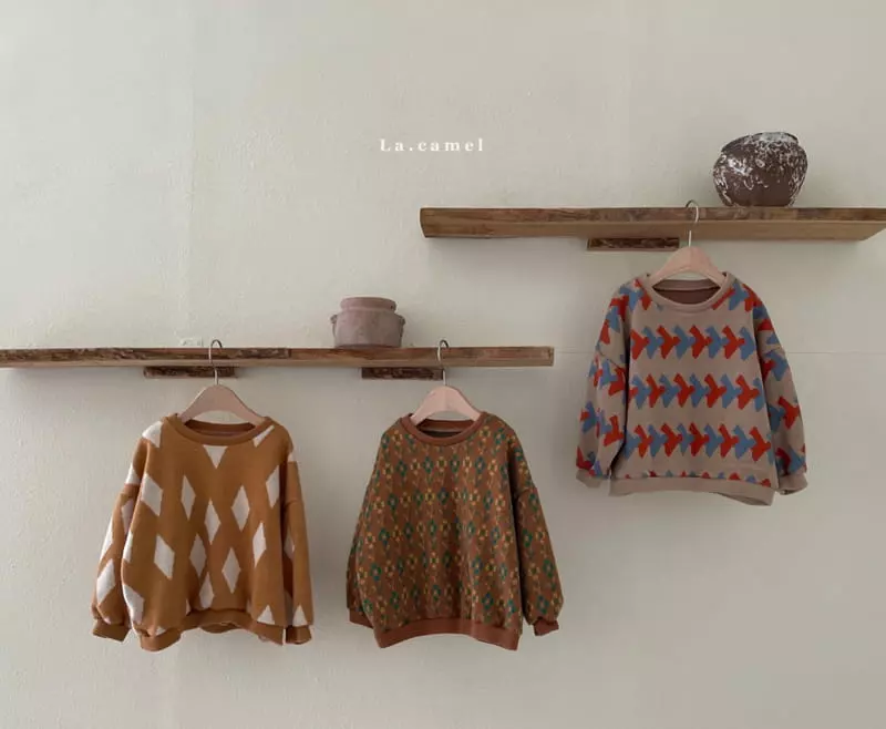 La Camel - Korean Children Fashion - #kidsshorts - Kind Jacquard Knit Tee - 8
