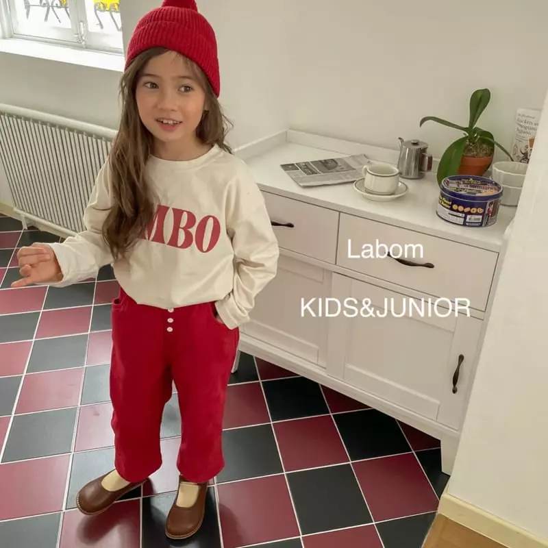 Labom - Korean Children Fashion - #Kfashion4kids - Finger Fleece Button Pants - 2