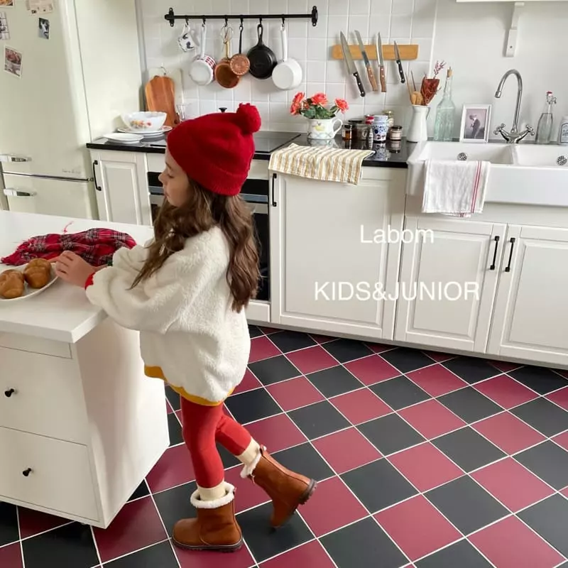 Labom - Korean Children Fashion - #childrensboutique - Plain Fleece Leggings - 6
