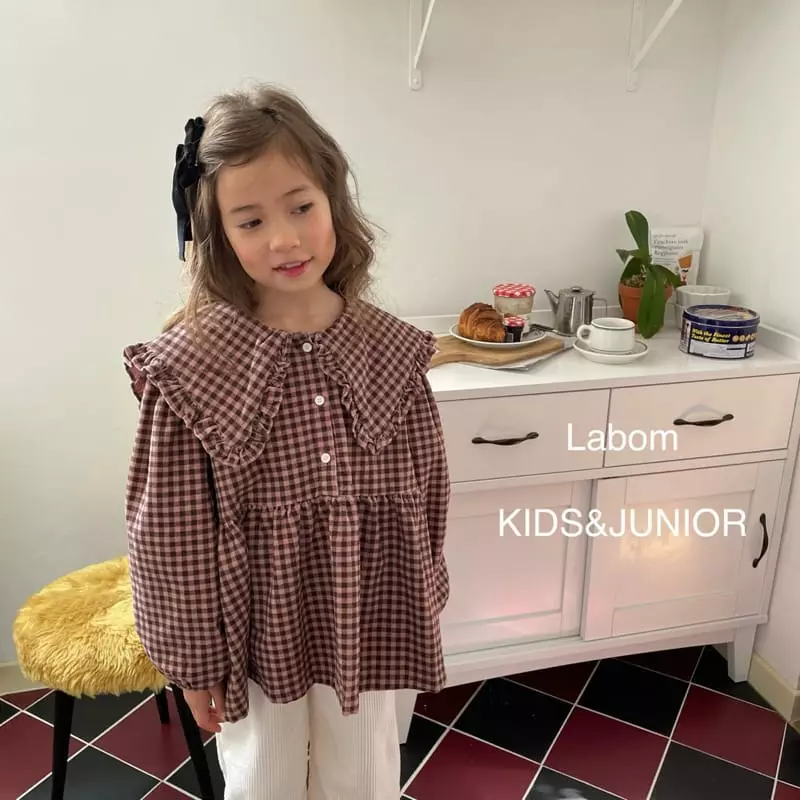 Labom - Korean Children Fashion - #designkidswear - Girl Check Blouse - 6