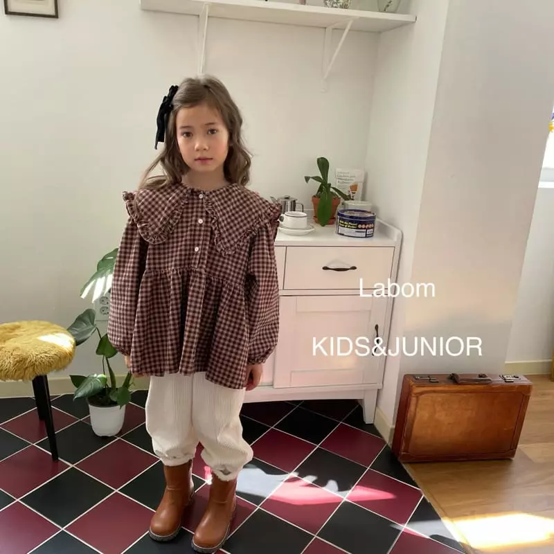 Labom - Korean Children Fashion - #fashionkids - Girl Check Blouse - 8