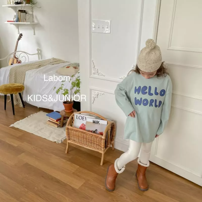 Labom - Korean Children Fashion - #fashionkids - Hello Loose Long Tee - 5
