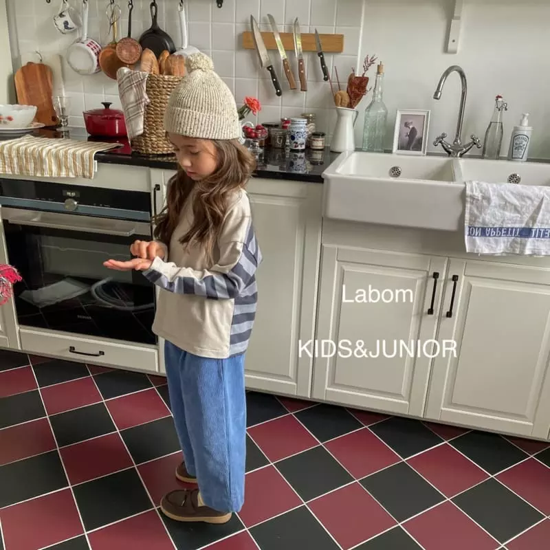 Labom - Korean Children Fashion - #discoveringself - Fleece Stripes Color Tee - 4