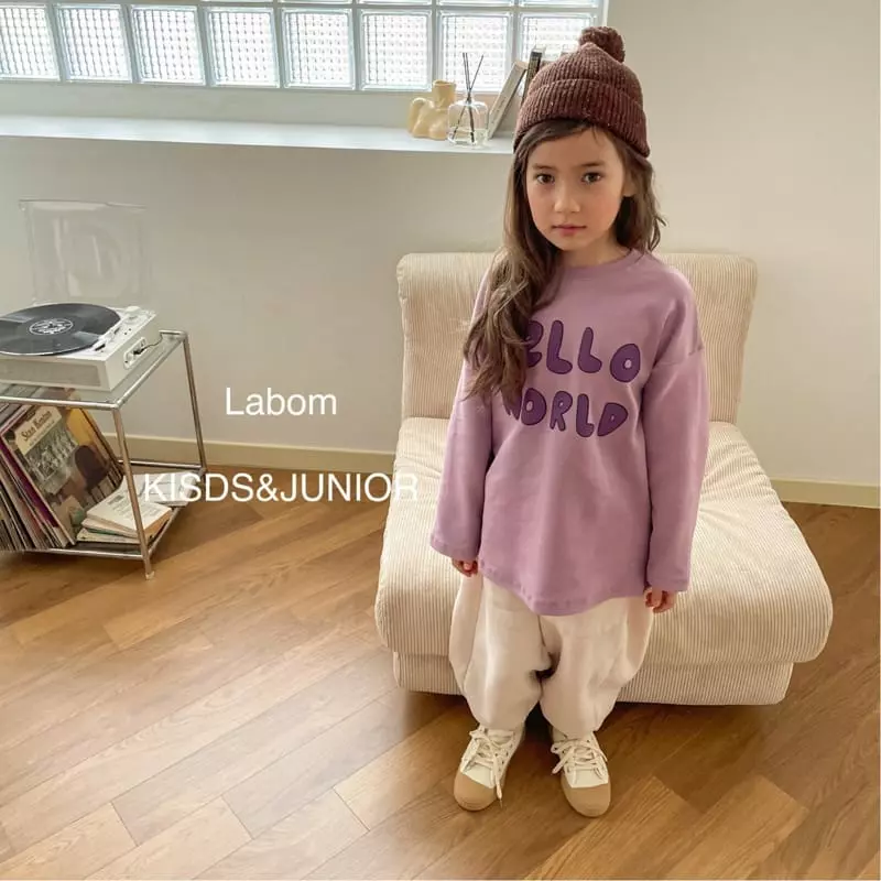 Labom - Korean Children Fashion - #kidsshorts - Hello Loose Long Tee - 6