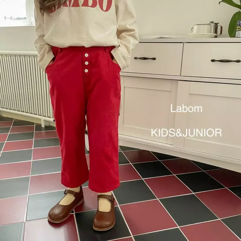 Labom - Korean Children Fashion - #kidzfashiontrend - Finger Fleece Button Pants