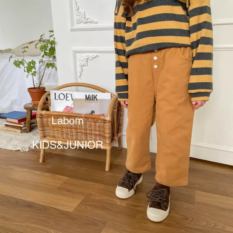 Labom - Korean Children Fashion - #minifashionista - Finger Fleece Button Pants - 5
