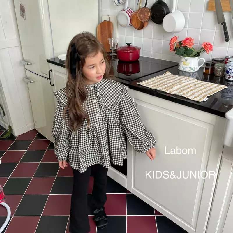 Labom - Korean Children Fashion - #todddlerfashion - Girl Check Blouse