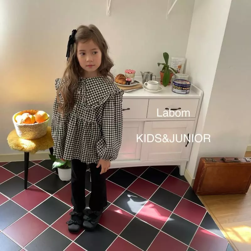 Labom - Korean Children Fashion - #toddlerclothing - Girl Check Blouse - 2