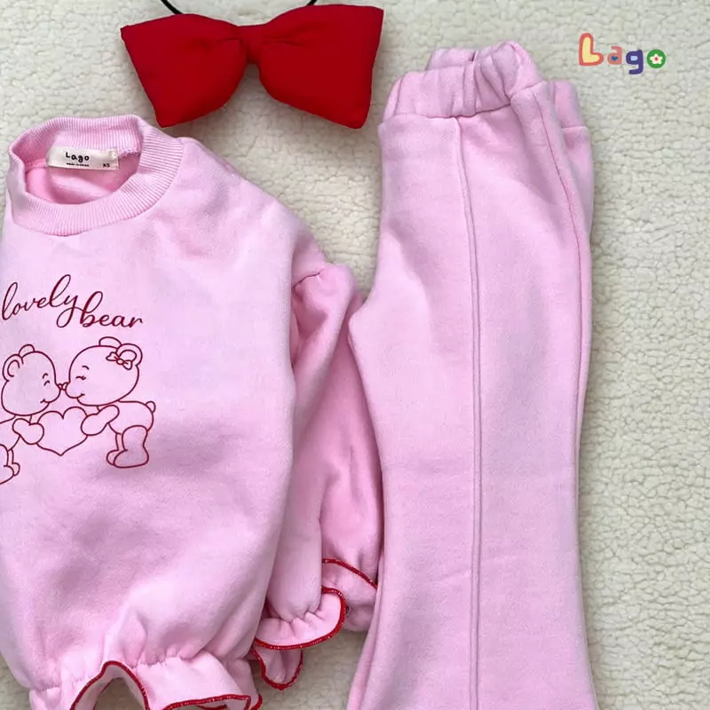 Lago - Korean Children Fashion - #Kfashion4kids - Lovely Bear Set