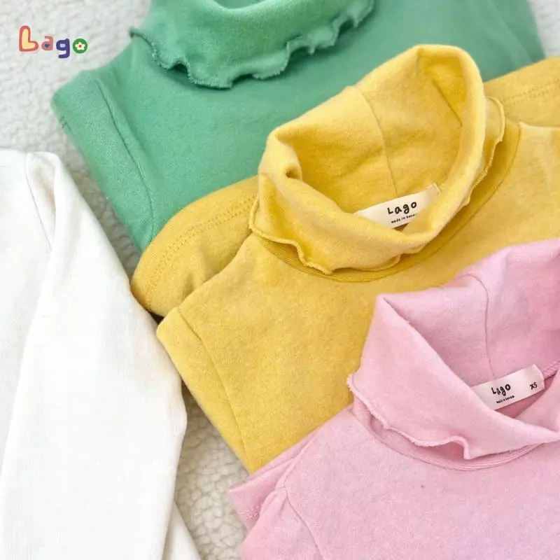 Lago - Korean Children Fashion - #kidsstore - Terry Turtleneck Tee - 2