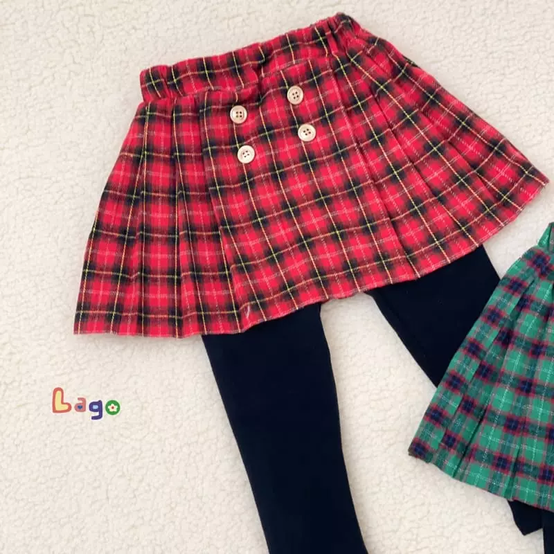 Lago - Korean Children Fashion - #magicofchildhood - Ive Check Skirt Leggings