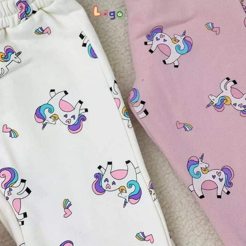 Lago - Korean Children Fashion - #magicofchildhood - Unicorn Top Bottom Set - 2