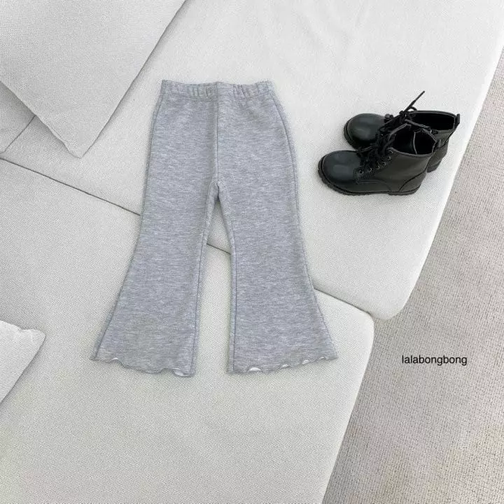 Lalabongbong - Korean Children Fashion - #littlefashionista - Fleece Wide Pants - 4